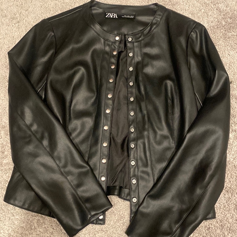 Zara leather jacket